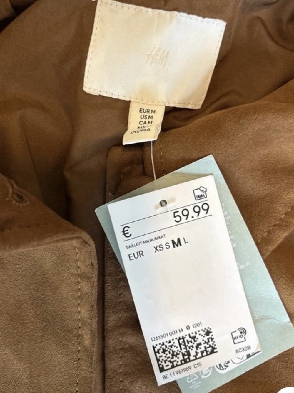 H&Medium Brown Utility Jacket Size Medium NWT - Picture 4 of 4